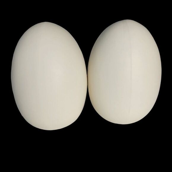 Porcelain Bisque Floral Eggs (Set of 2) - Picture 3 of 8